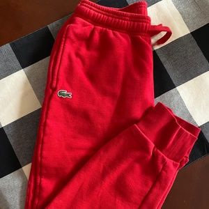 3 PAIRS- Lacoste- Mens SPORT Fleece Tennis Sweatpants (size small)
